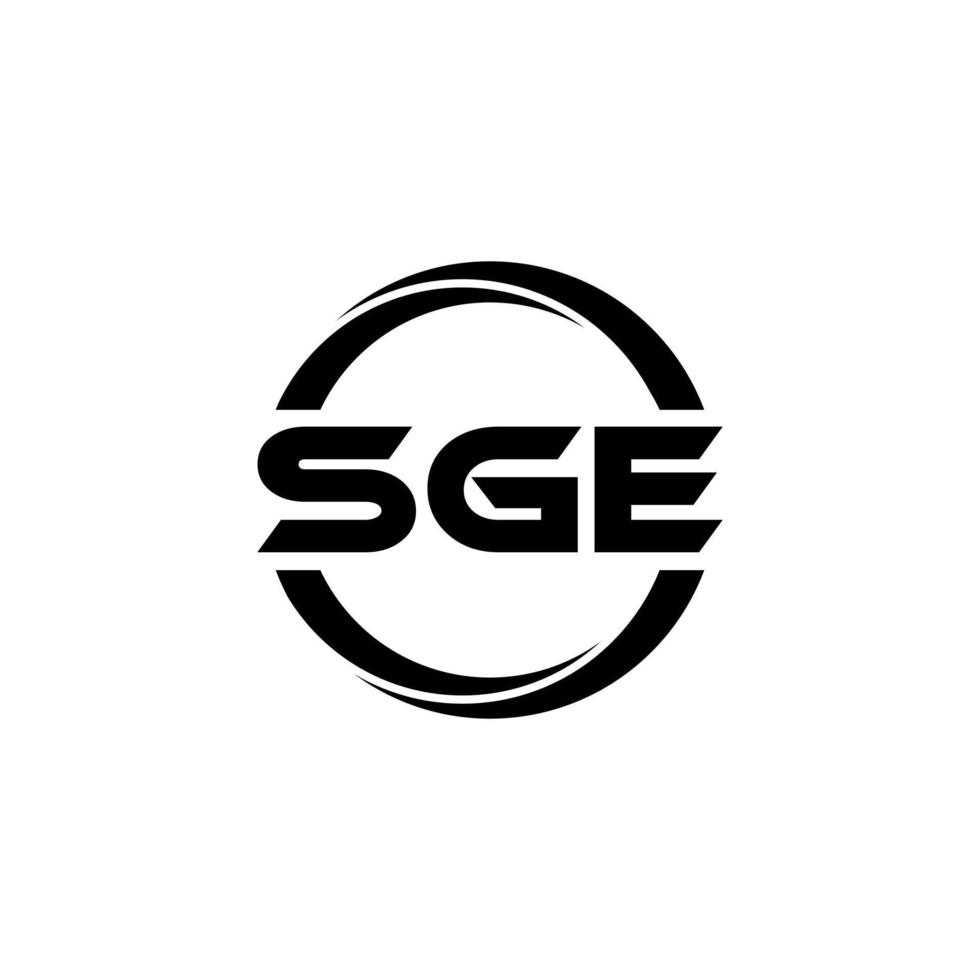 sge brev logotyp design i illustration. vektor logotyp, kalligrafi mönster för logotyp, affisch, inbjudan, etc.