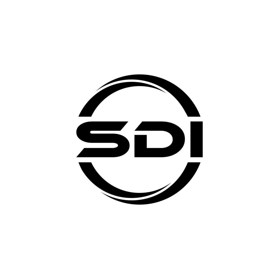 Sdi-Brief-Logo-Design in Abbildung. Vektorlogo, Kalligrafie-Designs für Logo, Poster, Einladung usw. vektor