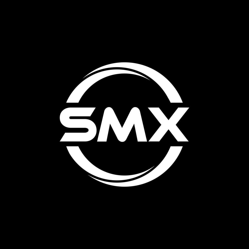 SMX-Brief-Logo-Design in Abbildung. Vektorlogo, Kalligrafie-Designs für Logo, Poster, Einladung usw. vektor