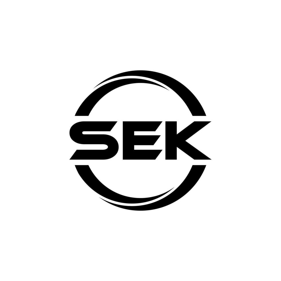 sek brev logotyp design i illustration. vektor logotyp, kalligrafi mönster för logotyp, affisch, inbjudan, etc.