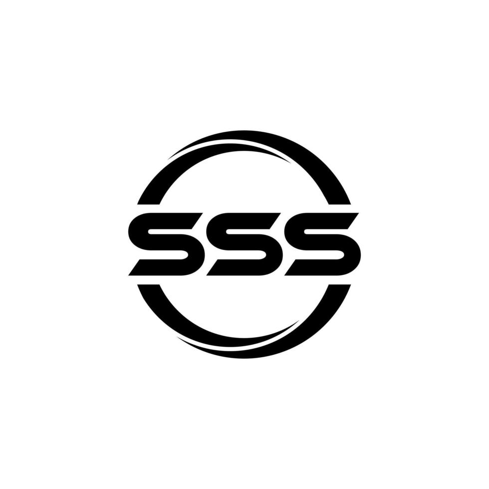 sss-Buchstaben-Logo-Design in Abbildung. Vektorlogo, Kalligrafie-Designs für Logo, Poster, Einladung usw. vektor