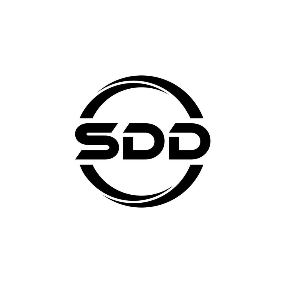 sdd brev logotyp design i illustration. vektor logotyp, kalligrafi mönster för logotyp, affisch, inbjudan, etc.