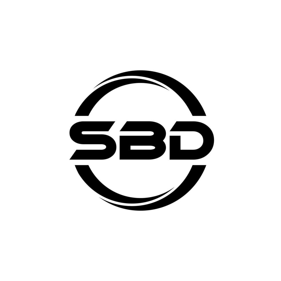 sbd brev logotyp design i illustration. vektor logotyp, kalligrafi mönster för logotyp, affisch, inbjudan, etc.