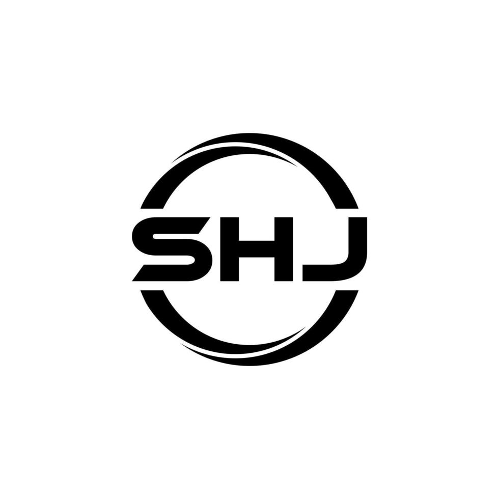 shj-Buchstaben-Logo-Design in Abbildung. Vektorlogo, Kalligrafie-Designs für Logo, Poster, Einladung usw. vektor