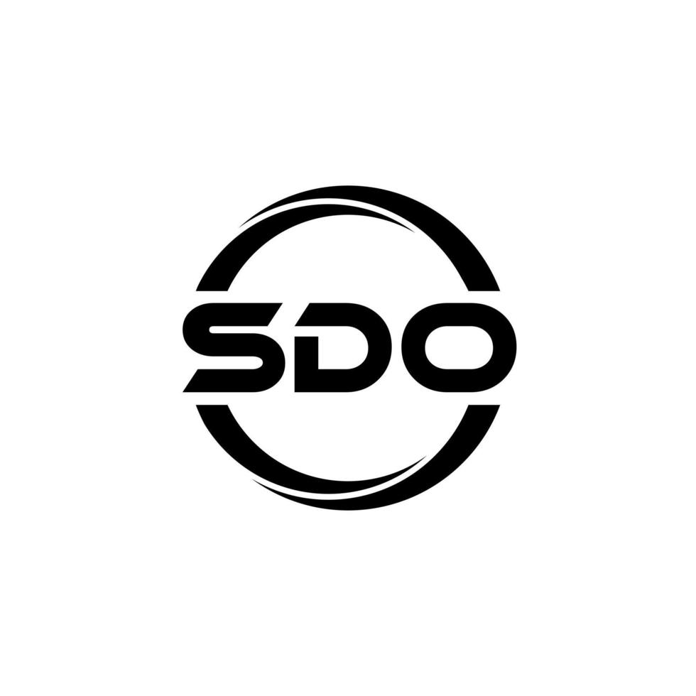 sdo brev logotyp design i illustration. vektor logotyp, kalligrafi mönster för logotyp, affisch, inbjudan, etc.