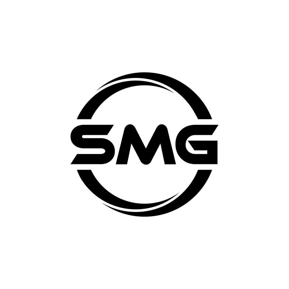 smg-Brief-Logo-Design in Abbildung. Vektorlogo, Kalligrafie-Designs für Logo, Poster, Einladung usw. vektor