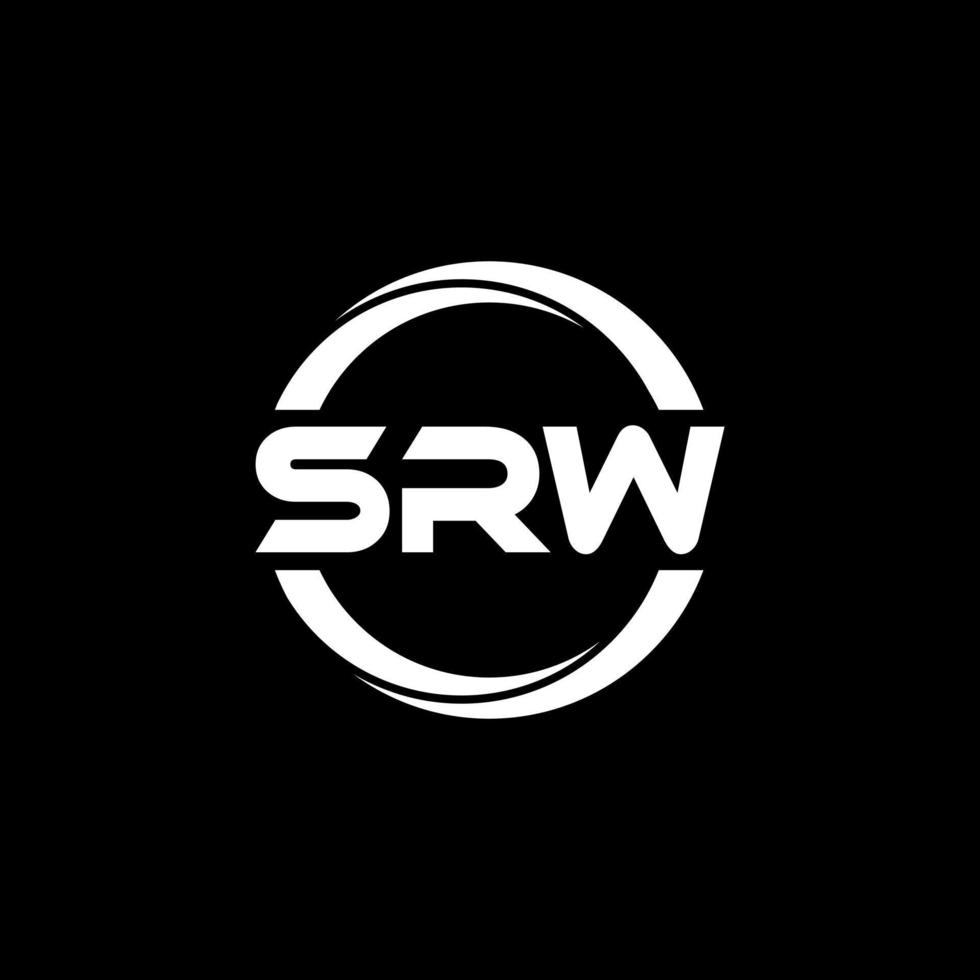 srw brev logotyp design i illustration. vektor logotyp, kalligrafi mönster för logotyp, affisch, inbjudan, etc.