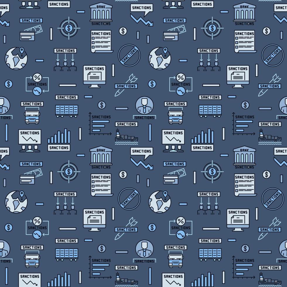 Wirtschaftsstrafen nahtloser blauer Hintergrund - Vektormuster vektor