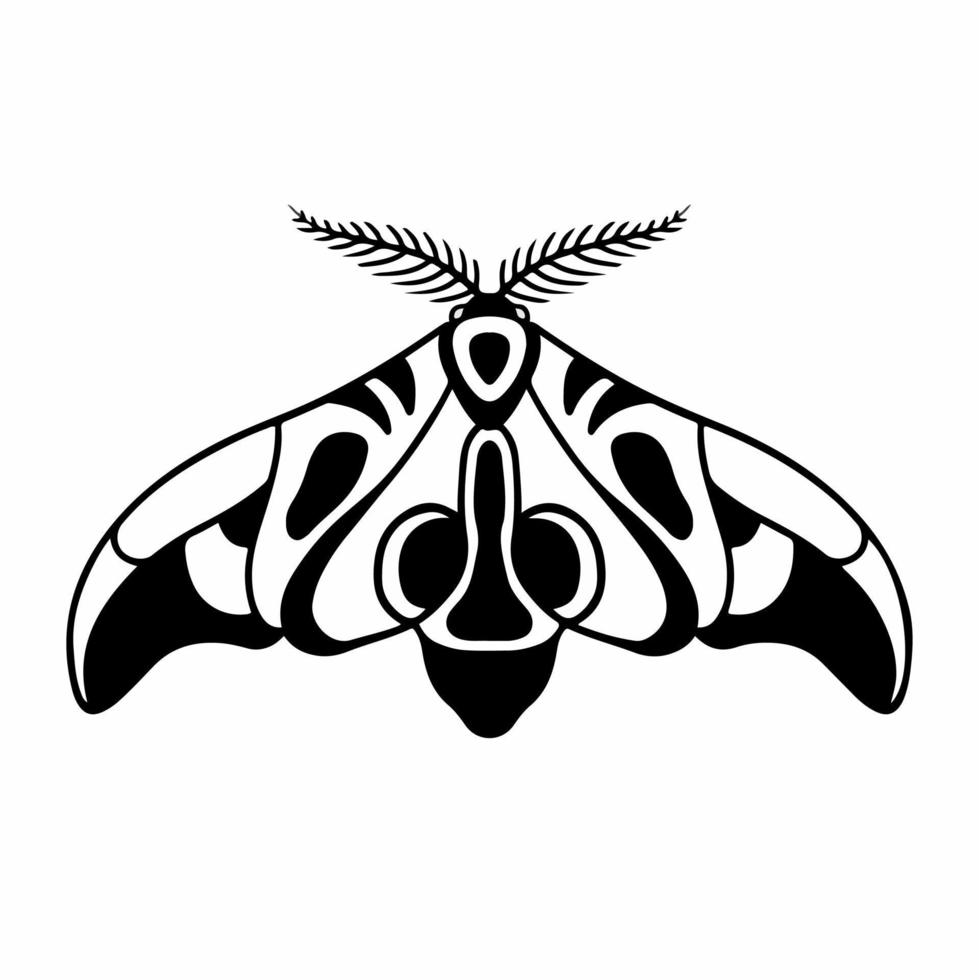 Schmetterling-Logo-Symbol. Schablonendesign. Tier-Tattoo-Vektor-Illustration. vektor