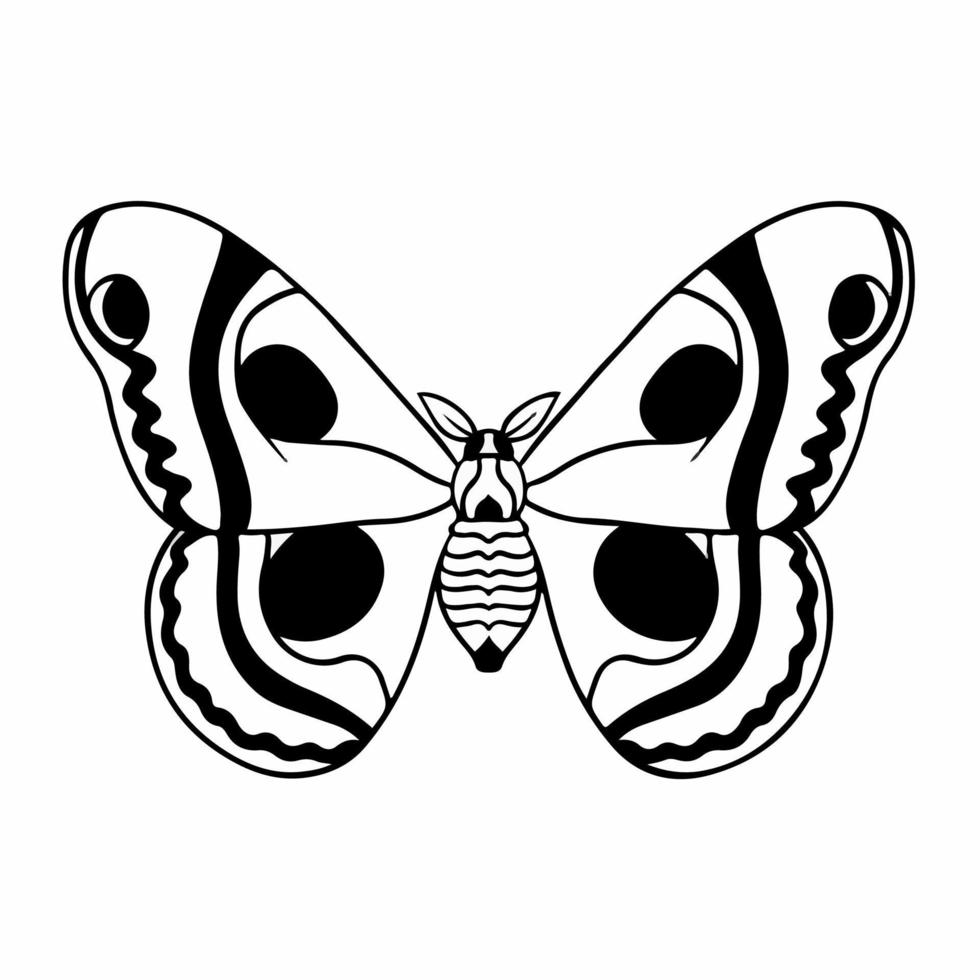 Schmetterling-Logo-Symbol. Schablonendesign. Tier-Tattoo-Vektor-Illustration. vektor