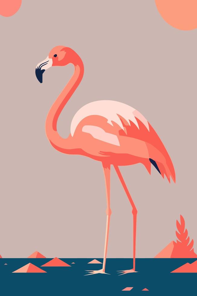 Flamingo-Vektor-Illustration. Cartoon-Flamingo. Flamingo. vektor