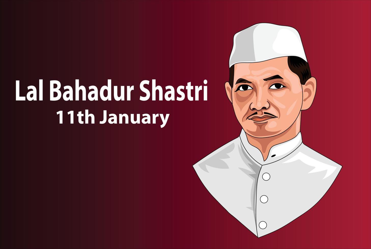 lal bahadur shastri affisch vektor illustration