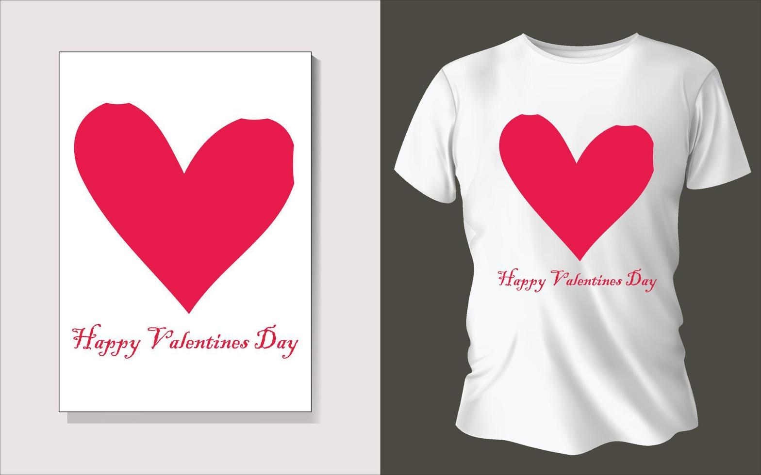 Valentinstag spezielles T-Shirt-Design vektor