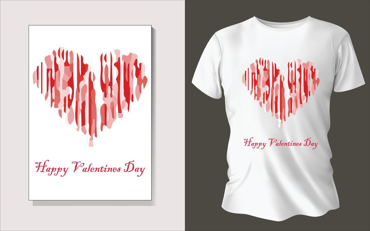 Valentinstag spezielles T-Shirt-Design vektor