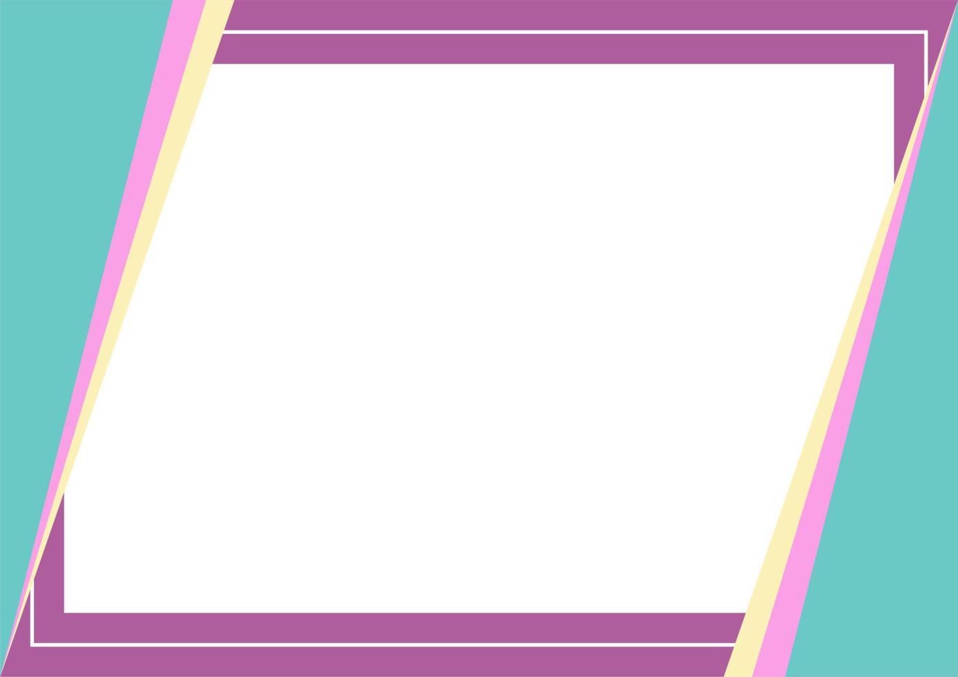 violette, rosa, grüne, gelbe Hintergrundfarbe mit Streifenlinienform. geeignet für Social-Media-Post- und Web-Internet-Anzeigen. Vorlagenlayout. Rahmen, Grenze für Text, Bild, Werbung. Freiraum vektor