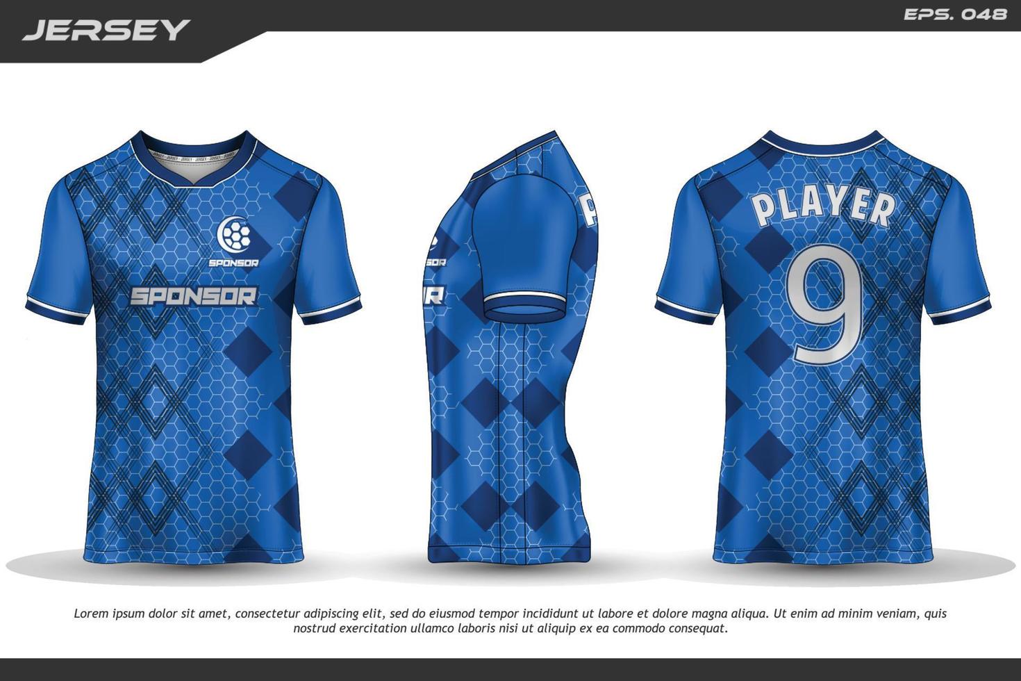 Trikot Design Sublimation T-Shirt Premium geometrisches Muster unglaubliche Vektorkollektion für Fußball Fußballrennen Radfahren Gaming Motocross Sport vektor