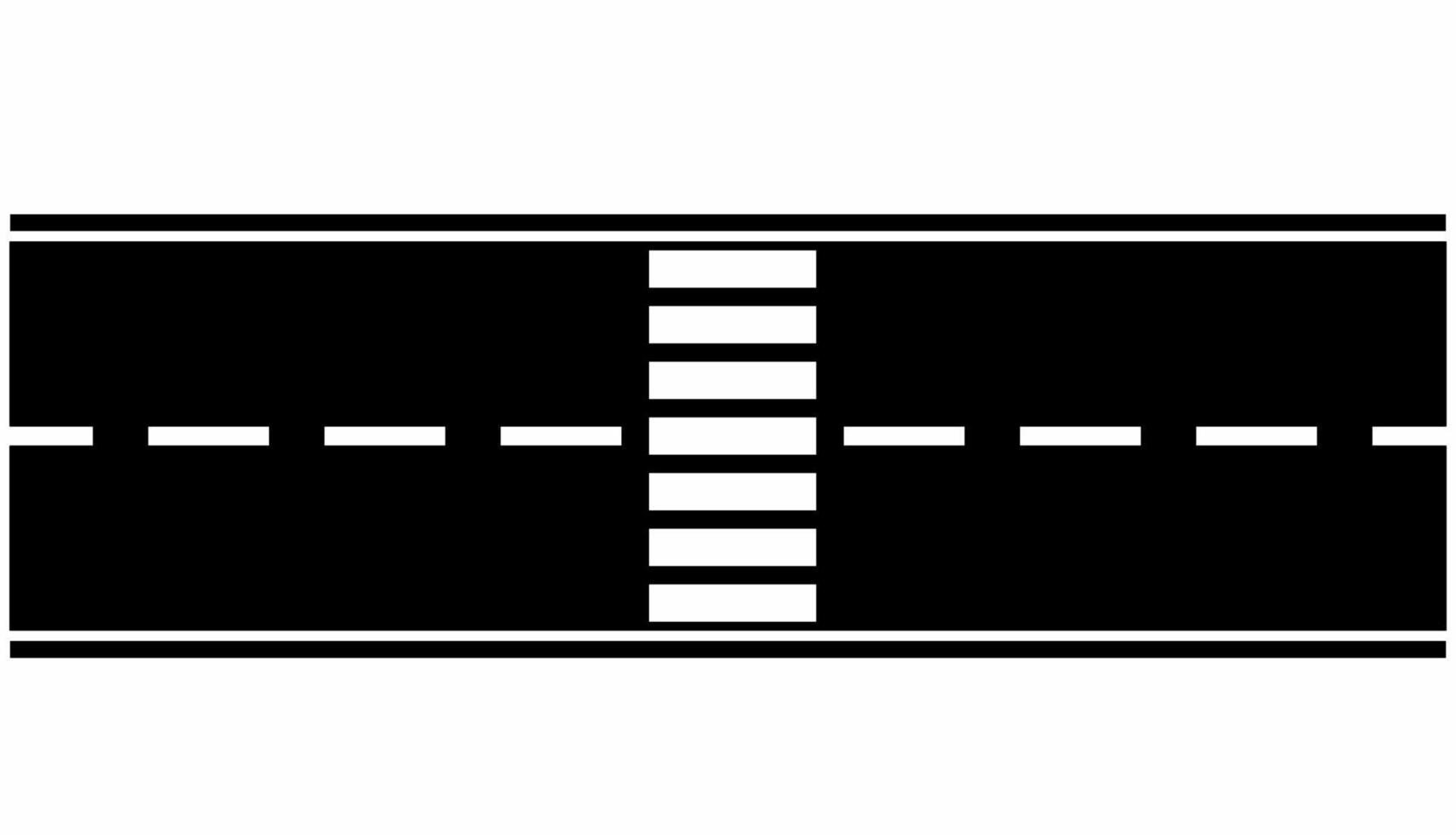 Zebrastreifen-Symbol isoliert auf weißem Hintergrund vektor