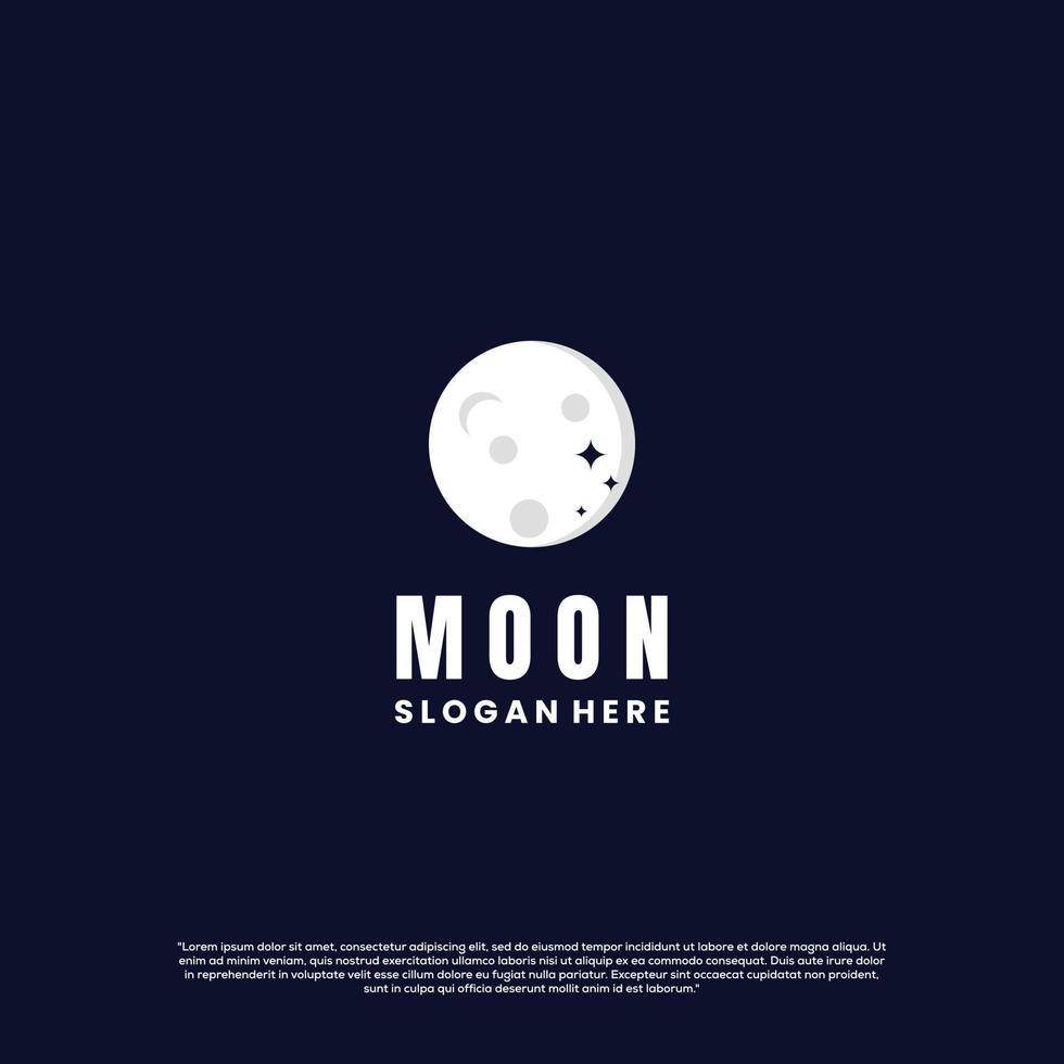 Mond-Logo-Design-Konzept-Vektor vektor