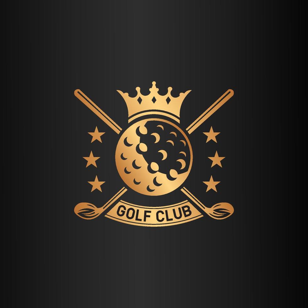 lyx logotyp golf turnering etiketter och märken vektor emblem