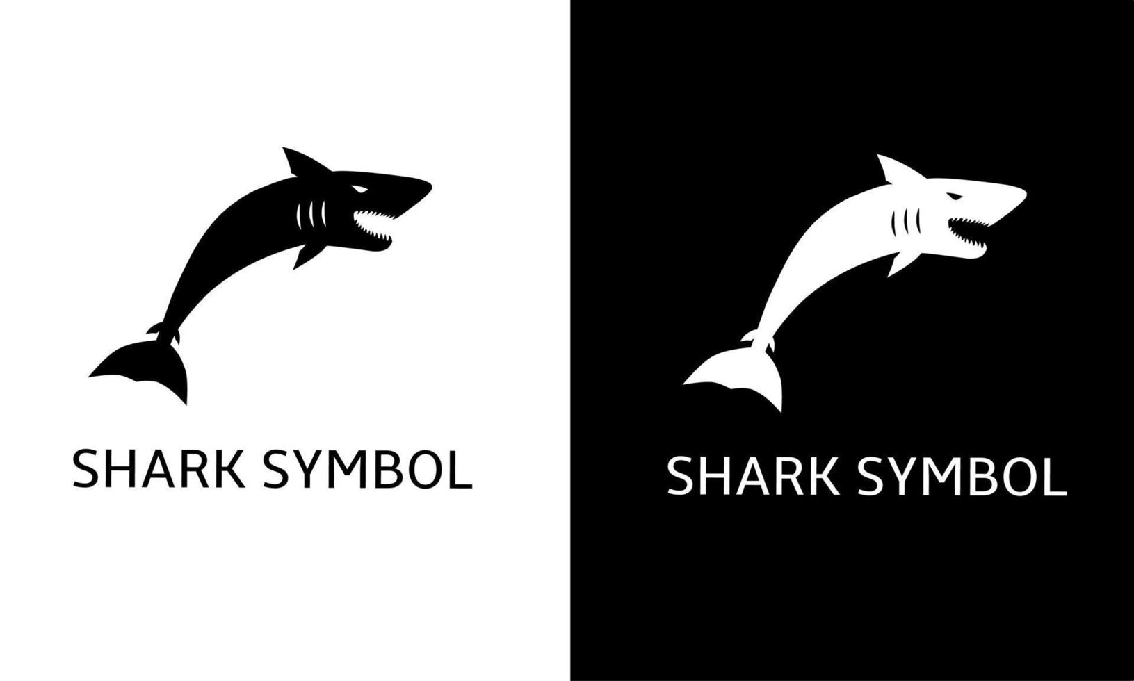 Illustrationsvektorgrafik des Vorlagenlogosymbols Haifisch vektor