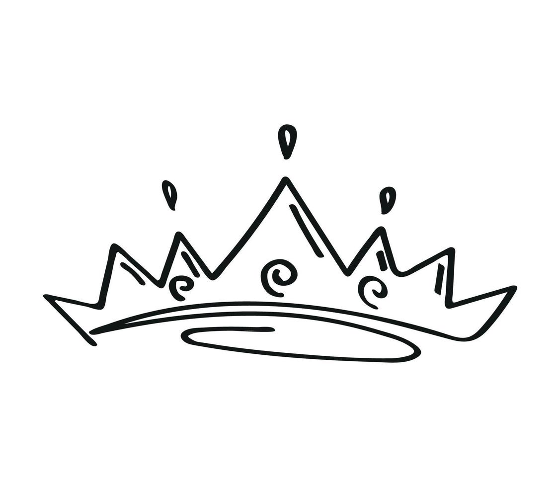 vektor illustration av krona skiss