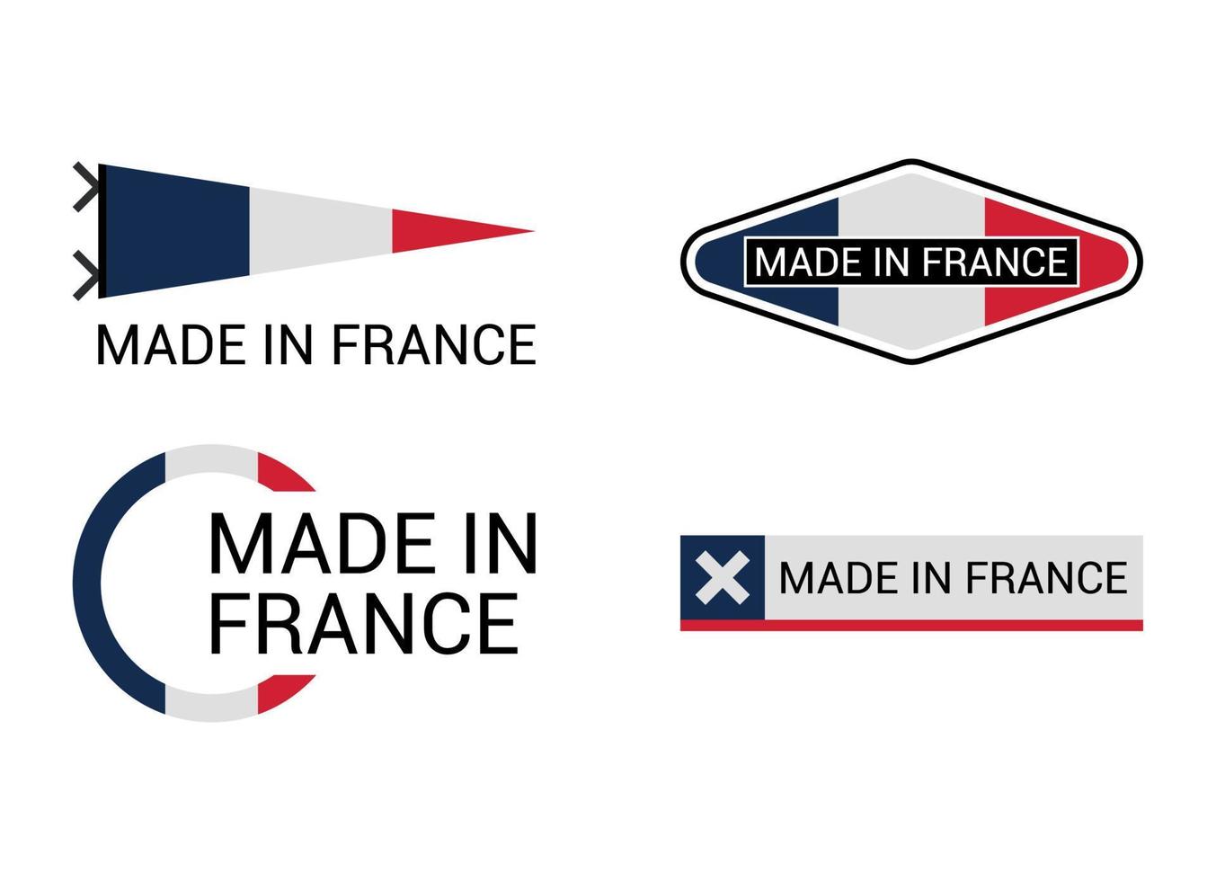 etiketter tillverkade i Frankrike vektor