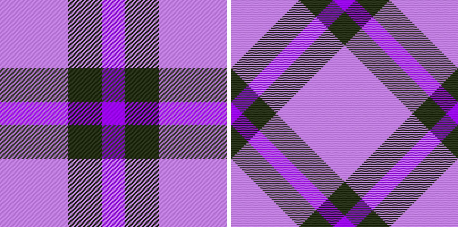 Stoff Tartan nahtlos. Überprüfen Sie das Textilmuster. Textur Vektor karierter Hintergrund.