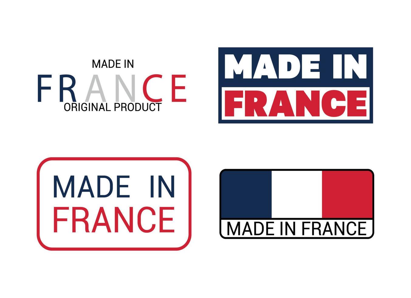 etiketter tillverkade i Frankrike vektor