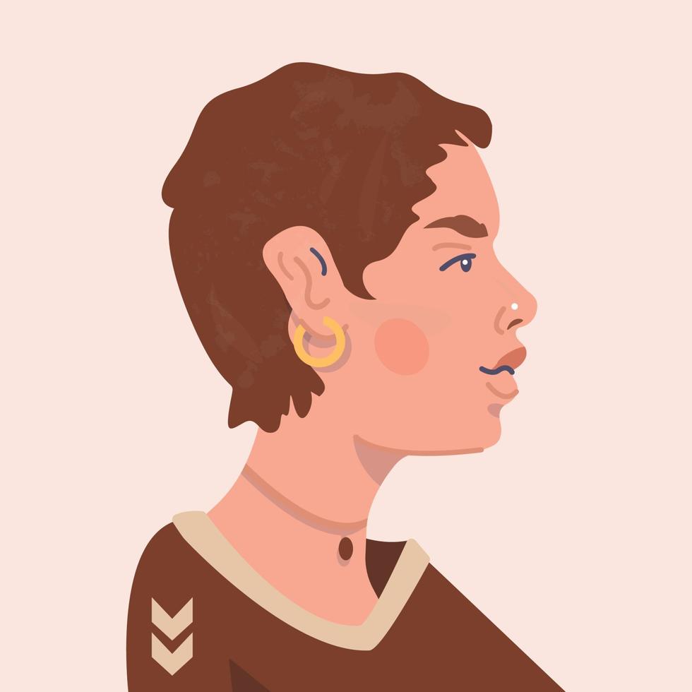 avatar av kvinna vektor
