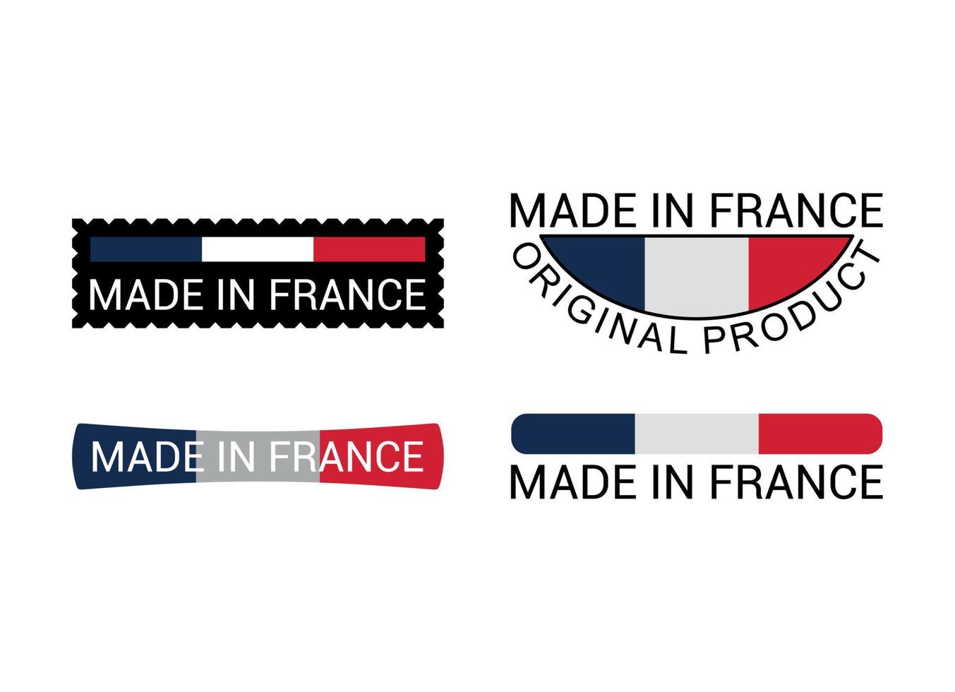 Etiketten von Made in France vektor