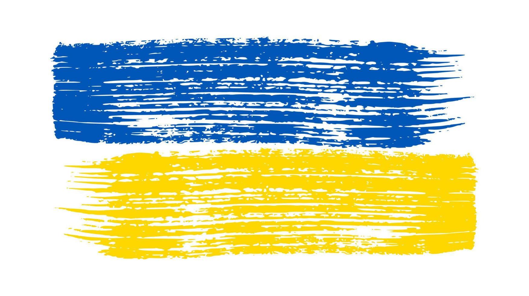 ukrainska nationell flagga i grunge stil vektor