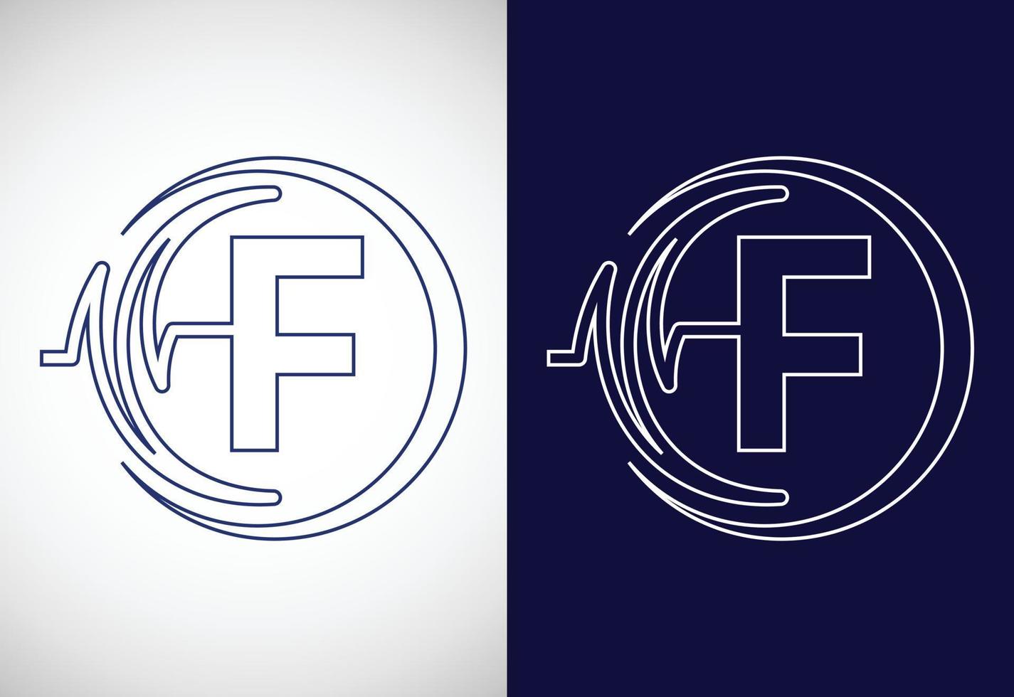 första f alfabet med hälsa puls. linje konst hjärtslag logotyp design. logotyp för medicinsk eller hälsa företag vektor
