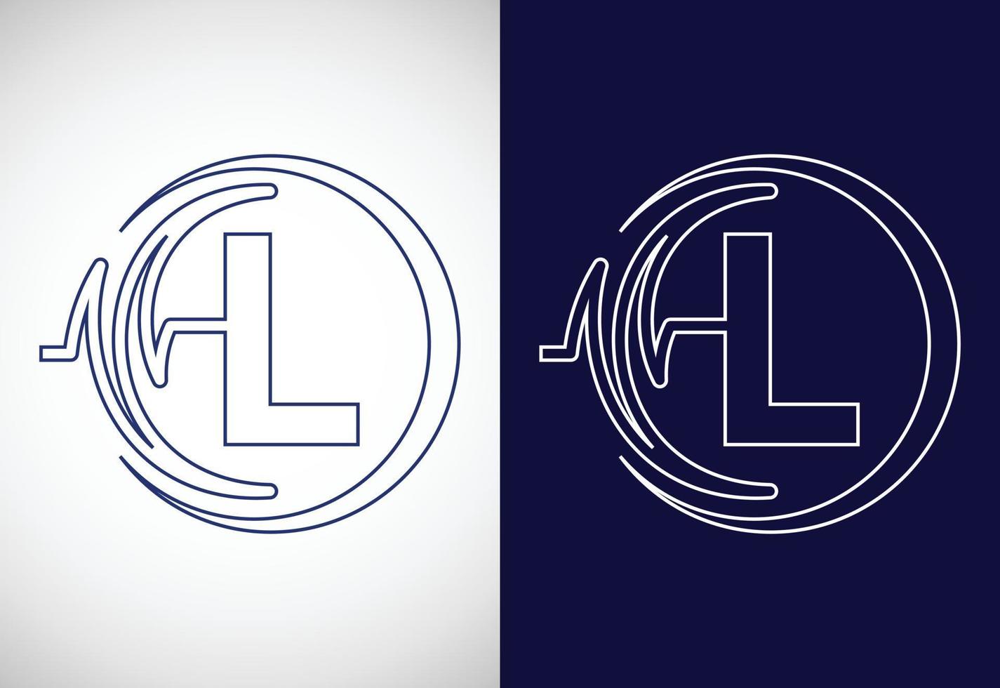 anfängliches l-alphabet mit gesundheitspuls. Strichzeichnungen Herzschlag-Logo-Design. Logo für Medizin- oder Gesundheitsunternehmen vektor