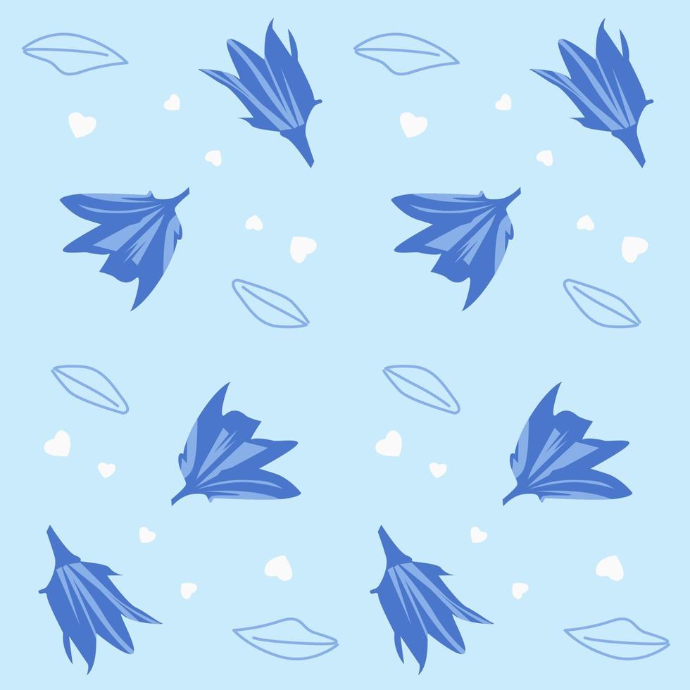 blå dekorativ blommig vektor mönster konst bakgrund