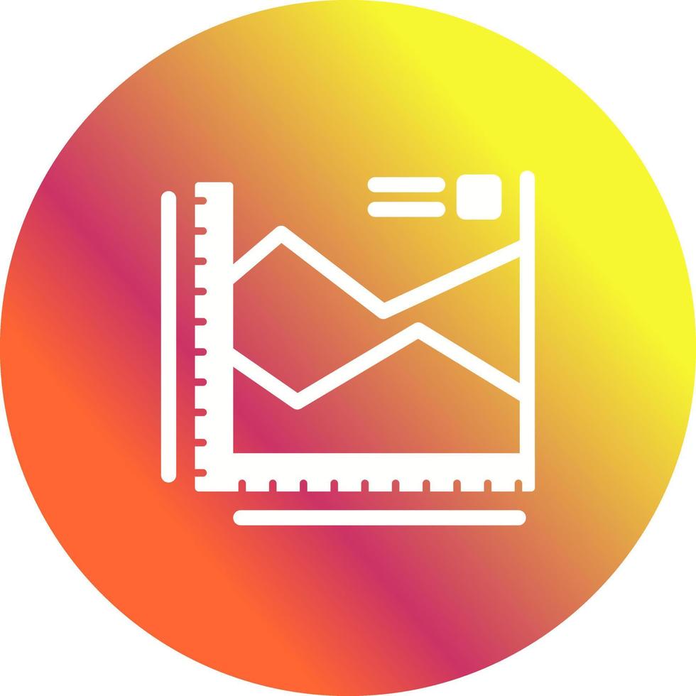 Spline-Diagramm-Vektorsymbol vektor