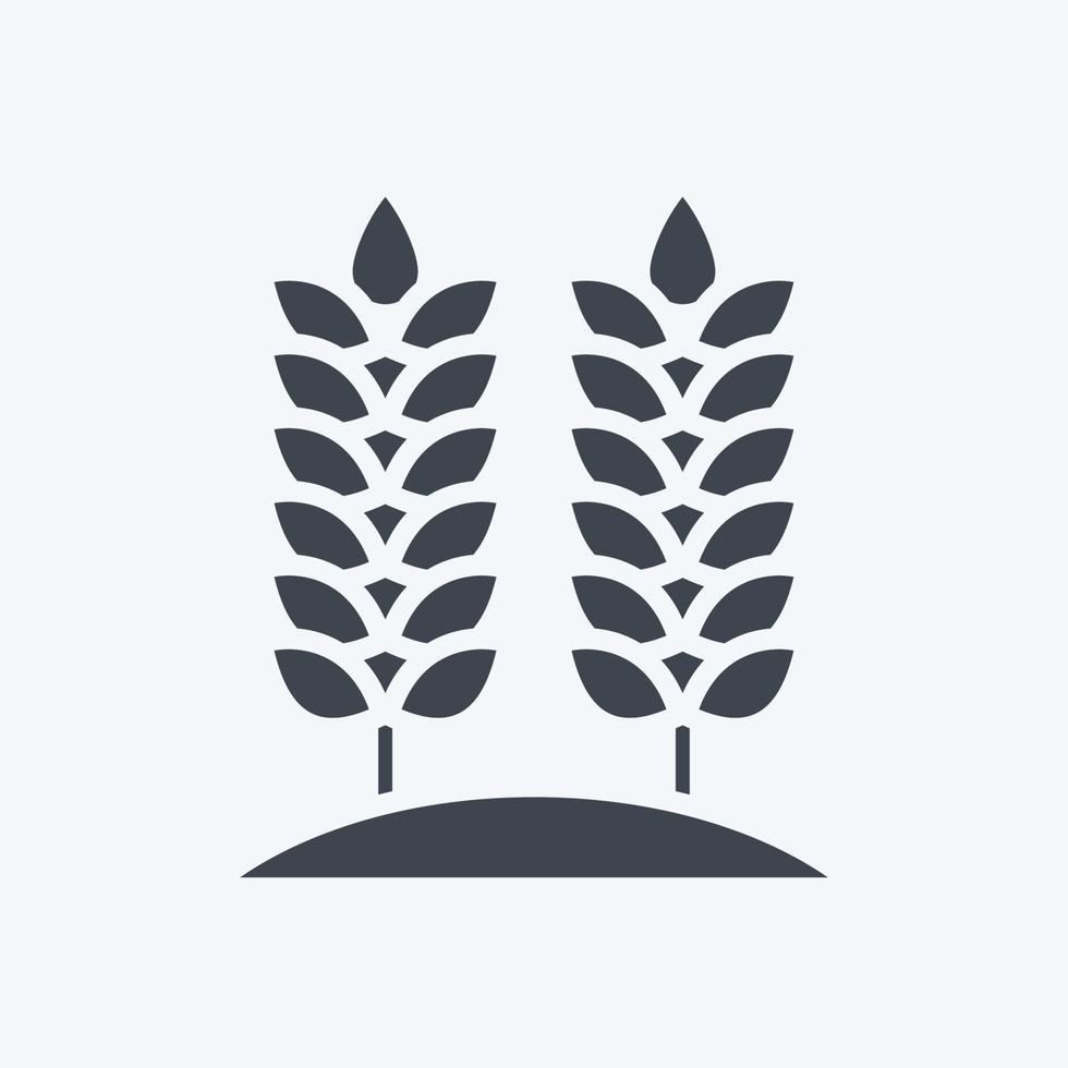 Symbol Landwirtschaft. bezogen auf Umweltsymbol. Glyphen-Stil. einfache Abbildung. Erhaltung. Erde. sauber vektor