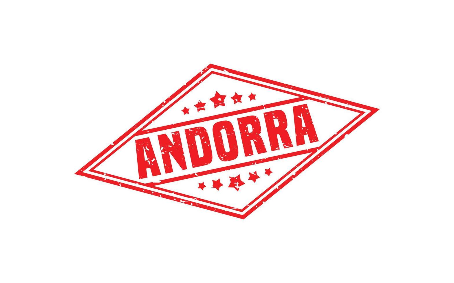 andorra stämpel sudd med grunge stil på vit bakgrund vektor