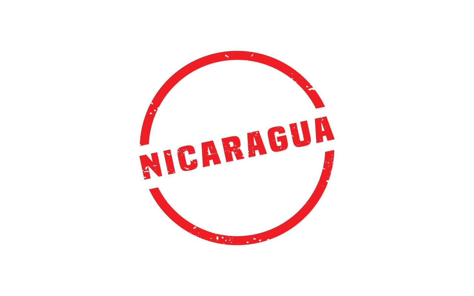 nicaragua stämpel sudd med grunge stil på vit bakgrund vektor