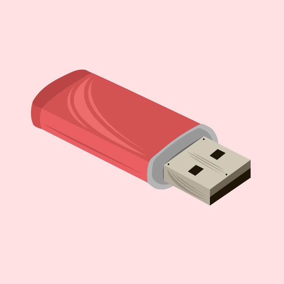 Flashdisk-Vektorillustration für Grafikdesign und dekoratives Element vektor