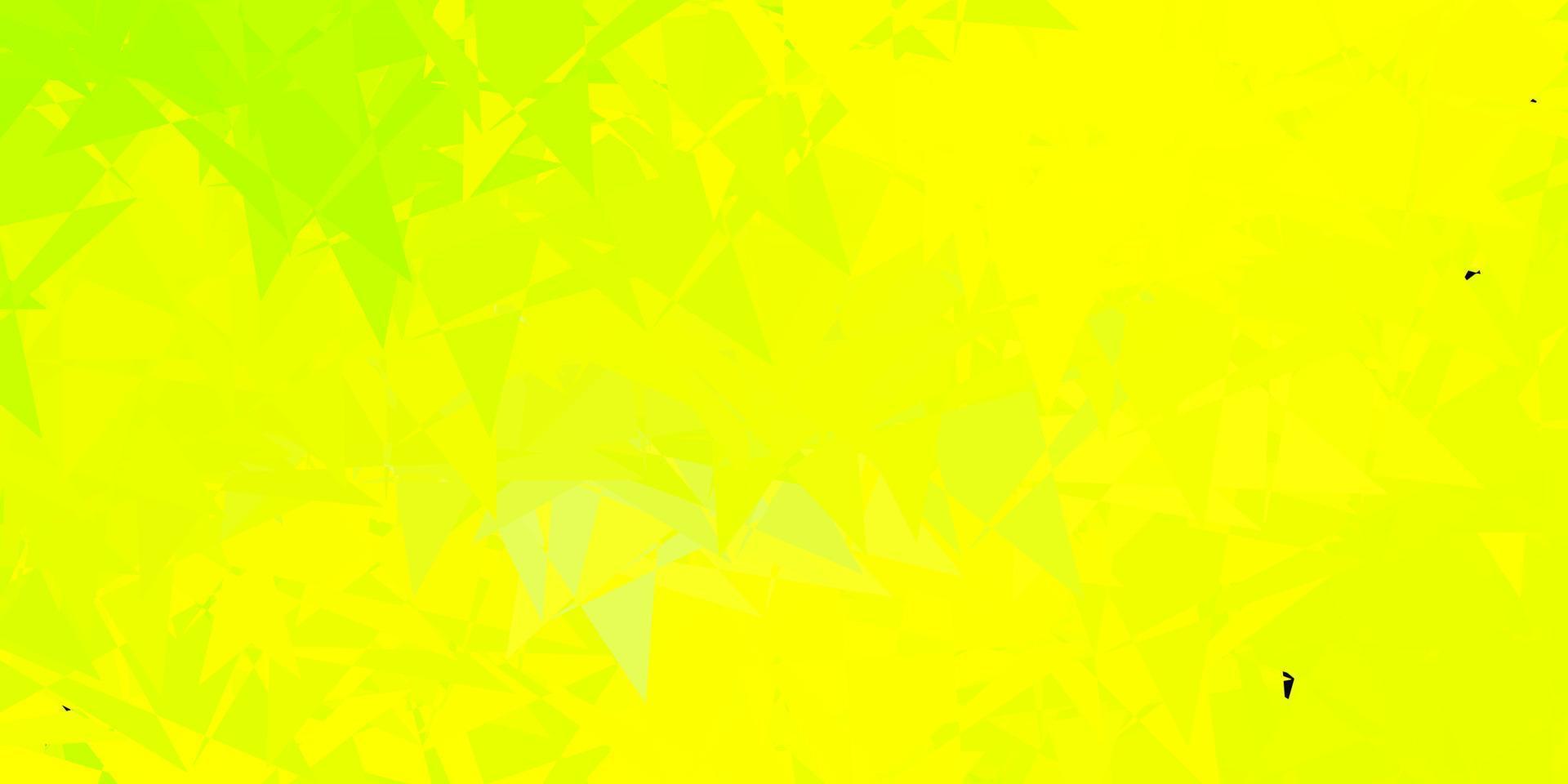 ljusgrön, gul vektorstruktur med slumpmässiga trianglar. vektor