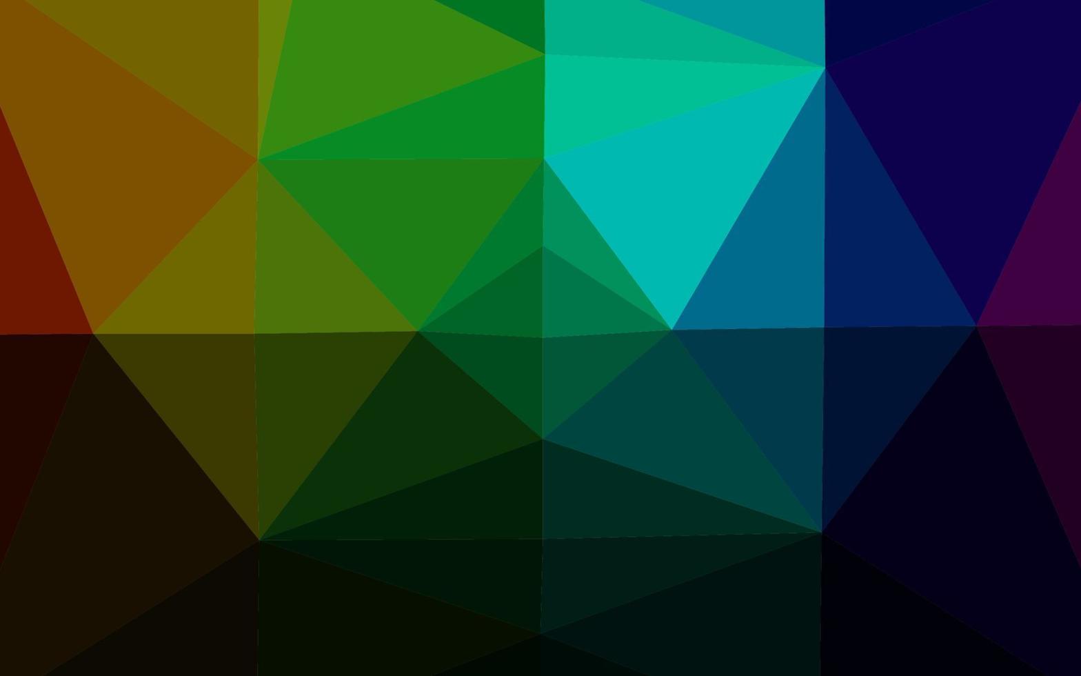 dunkles Mehrfarben-, Regenbogen-Vektor-Low-Poly-Layout. vektor