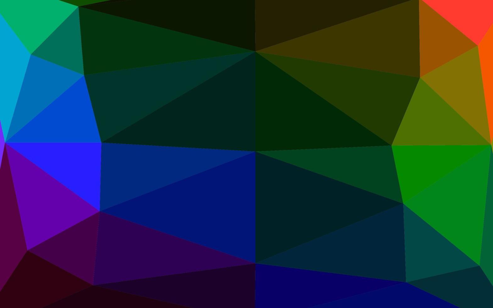 mörk flerfärgad, regnbåge vektor suddig triangel mall.