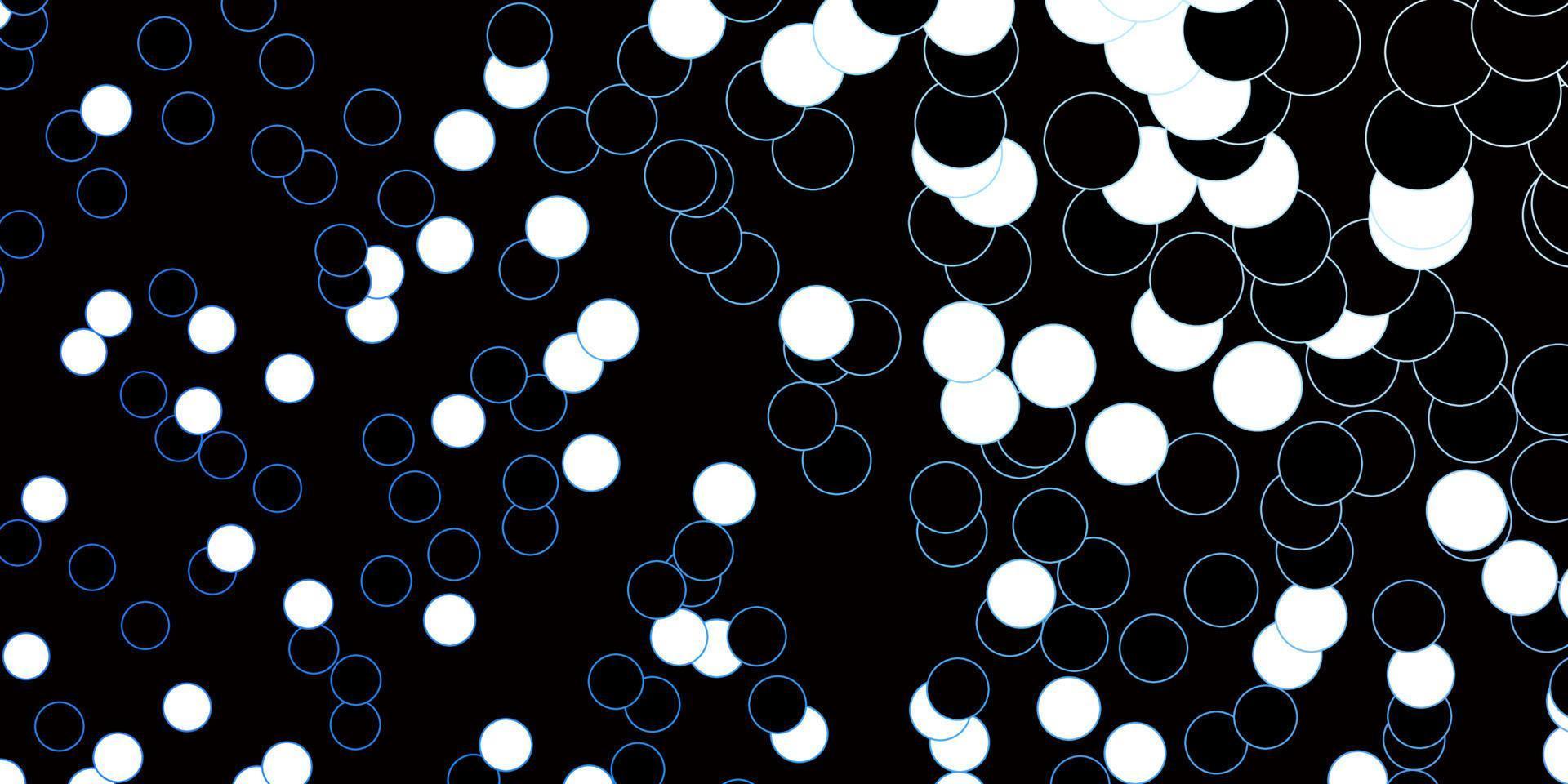 mörkblå vektorbakgrund med bubblor. vektor