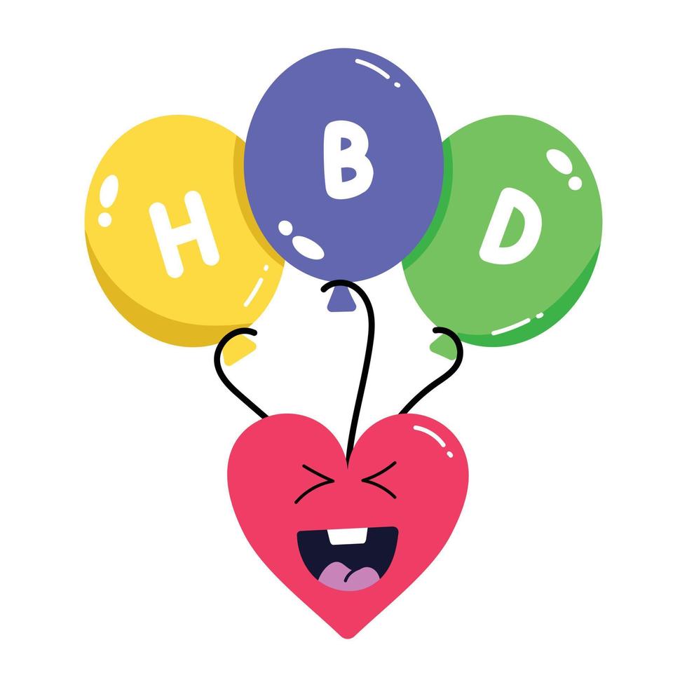 trendiga födelsedagsballonger vektor