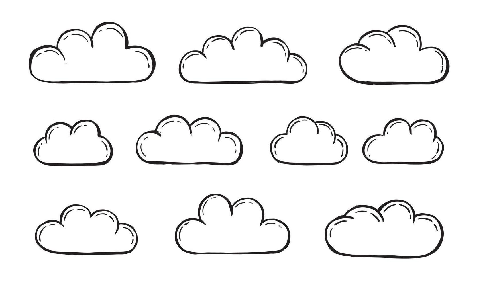 4.epsclouds uppsättning, himmel, vektor illustration