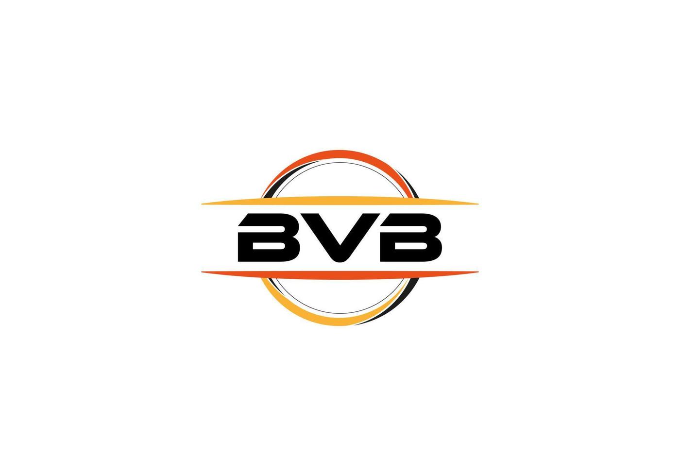 bvb-Buchstaben-Lizenzgebühren-Mandala-Form-Logo. bvb-Pinsel-Kunst-Logo. bvb-Logo für ein Unternehmen, ein Geschäft und eine kommerzielle Nutzung. vektor