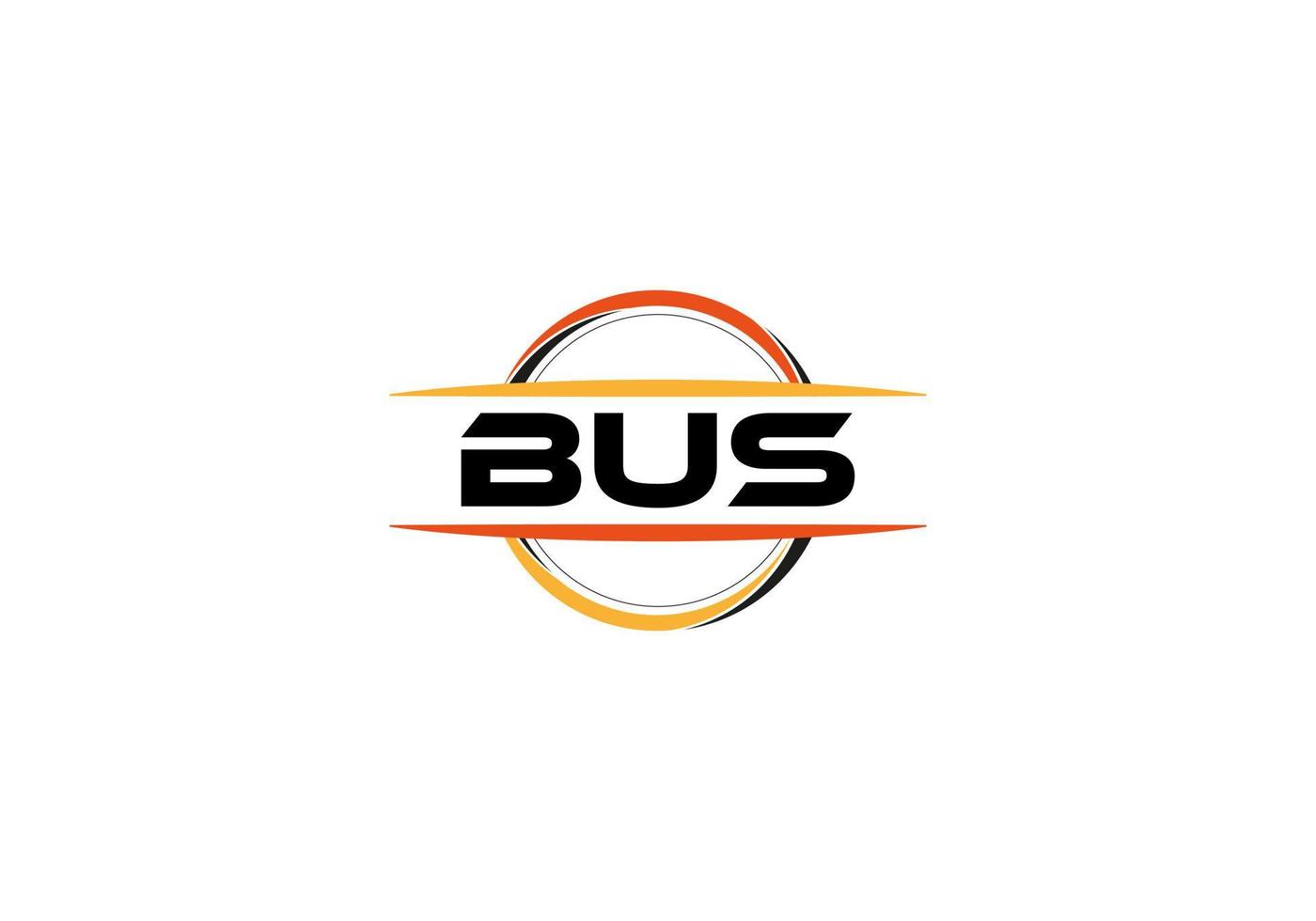 Bus Brief Lizenzgebühren Mandala Form Logo. Bus-Pinsel-Kunst-Logo. Bus-Logo für ein Unternehmen, ein Geschäft und eine kommerzielle Nutzung. vektor