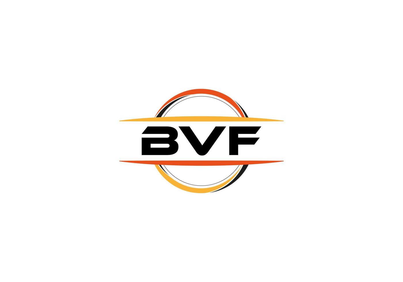 bvf schreiben lizenzgebühren mandala form logo. bvf Pinselkunst-Logo. bvf-Logo für ein Unternehmen, ein Geschäft und eine kommerzielle Nutzung. vektor