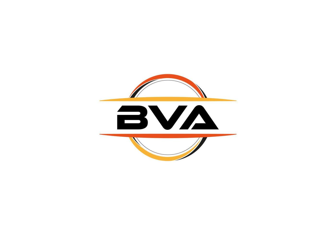 bva Letter Royalty Mandala Form Logo. bva-Pinselkunst-Logo. bva-Logo für ein Unternehmen, ein Geschäft und eine kommerzielle Nutzung. vektor