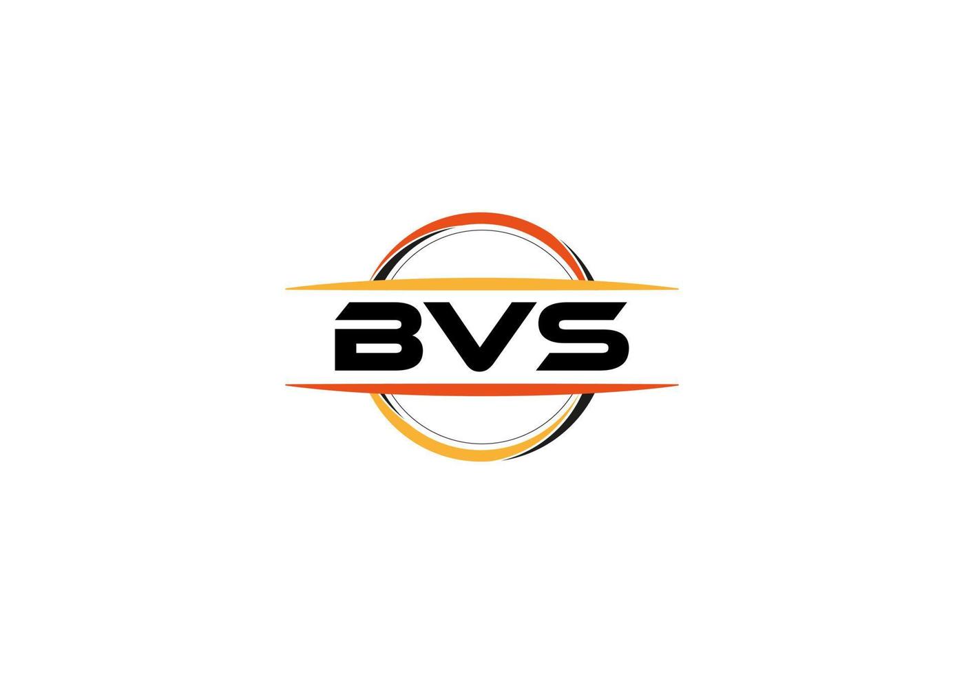 bvs schreiben lizenzgebühren mandala form logo. bvs Pinselkunst-Logo. bvs-Logo für ein Unternehmen, ein Geschäft und eine kommerzielle Nutzung. vektor